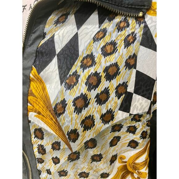 Y2K 90’s EAST WEST BOMBER JACKET LEOPARD SHOULDER PADS Sz M GROOVING STREETWEAR - Picture 14 of 16